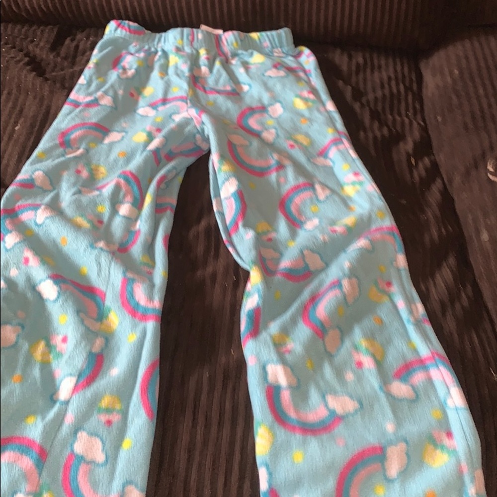 Rainbow 🌈 cupcake 🧁 blue girl pants